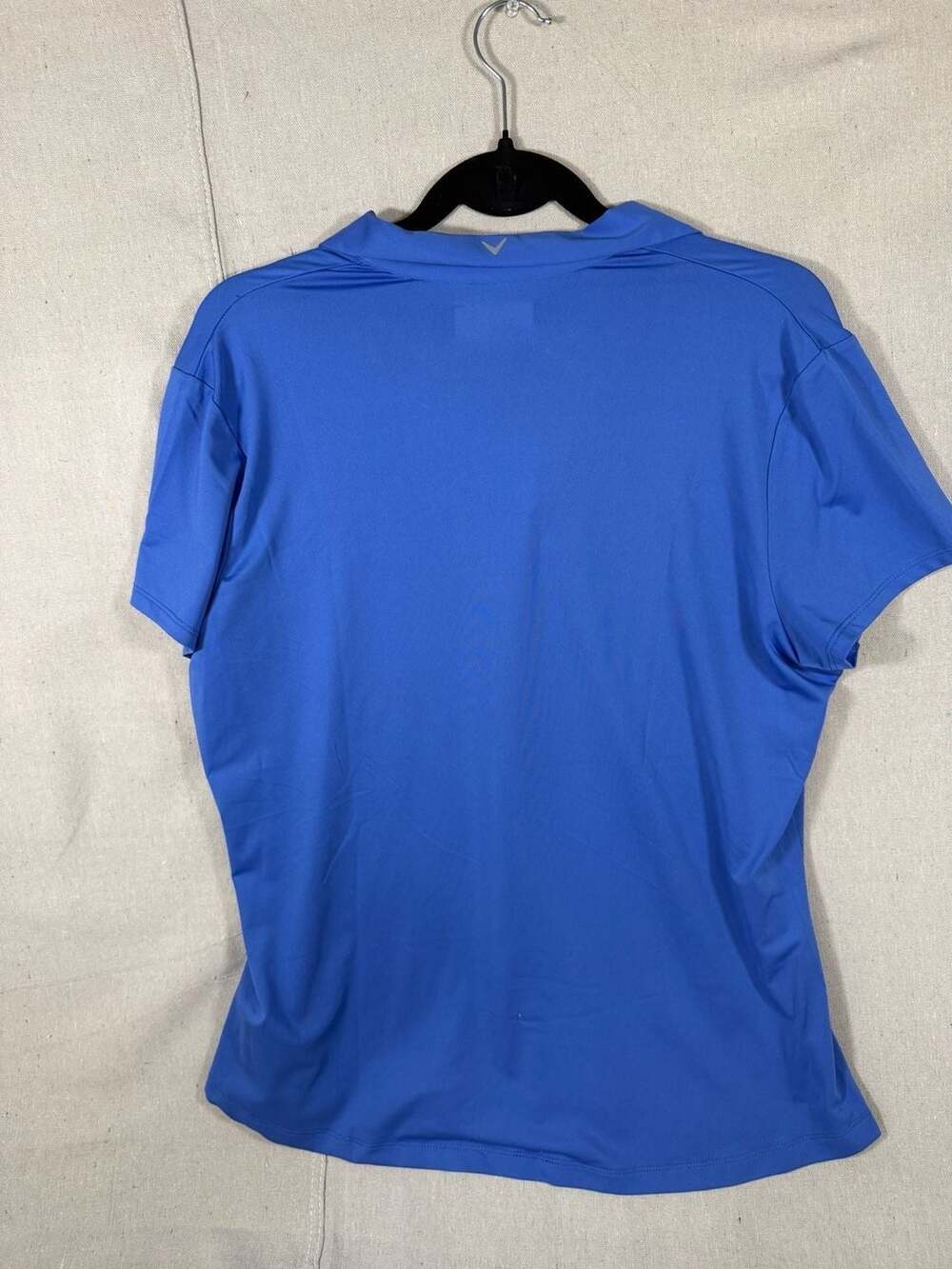 Callaway Opti-Dri Royal Blue V-Neck Performance Golf Polo - Picture 3 of 4